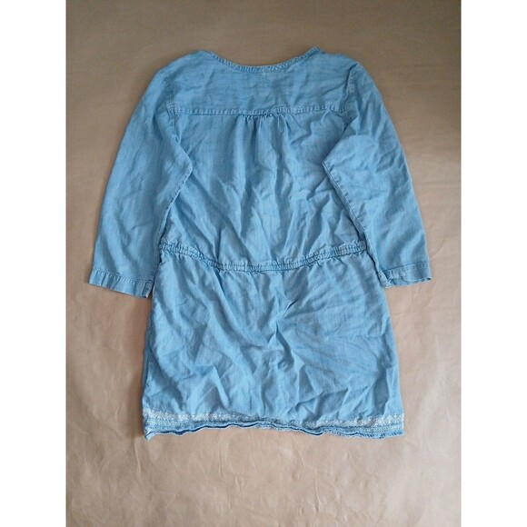 GAP Denim Dress Womens L Blue Embroidered Classic Basic - Picture 8 of 8